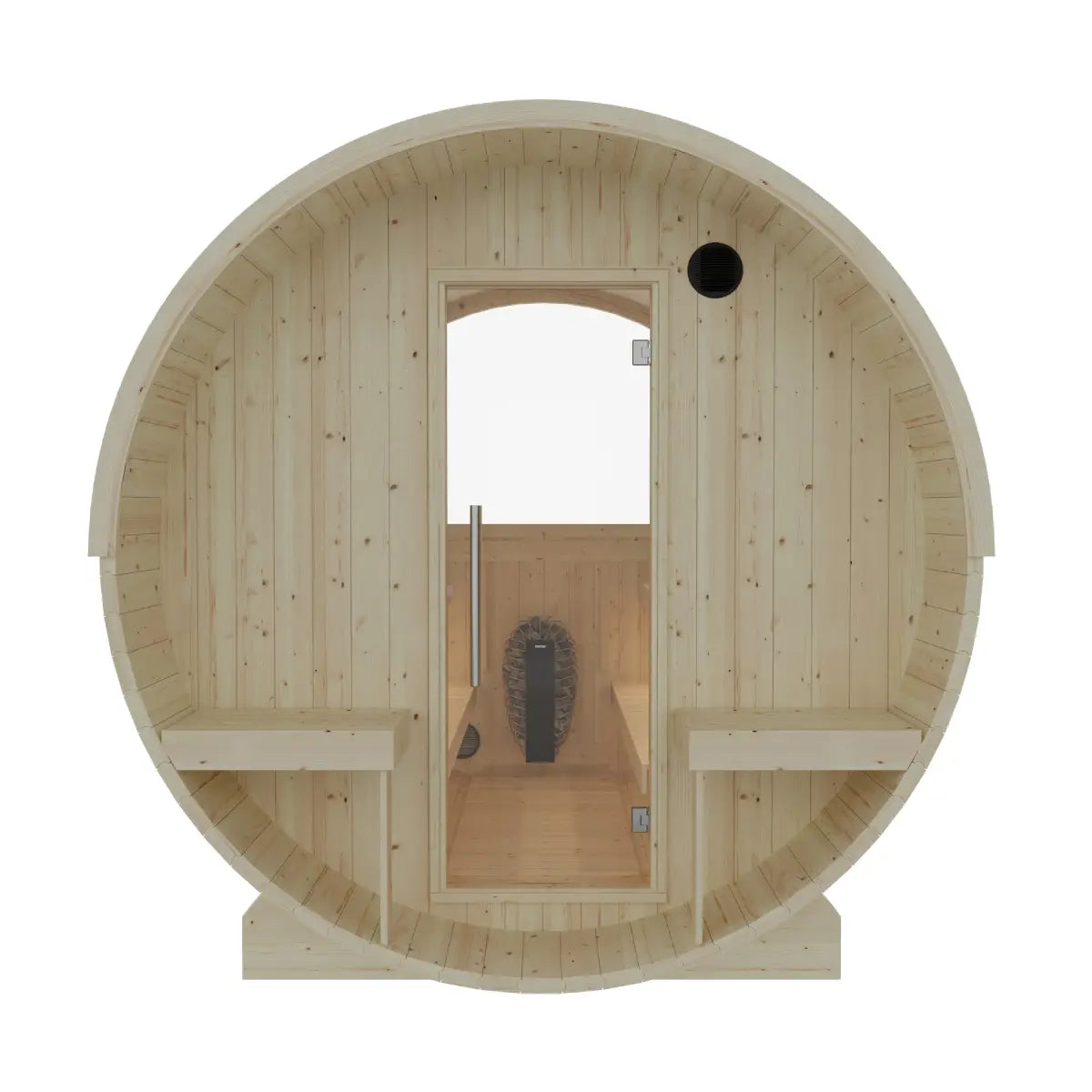 Turku Finnish Barrel Sauna with Terrace and WiFi Heater – Finnish Sauna Builders