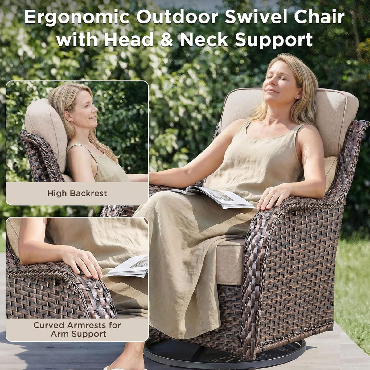 Luxury 10‑Piece All‑Weather Outdoor Patio Furniture Set With Fire Pit Table (SAK39281)