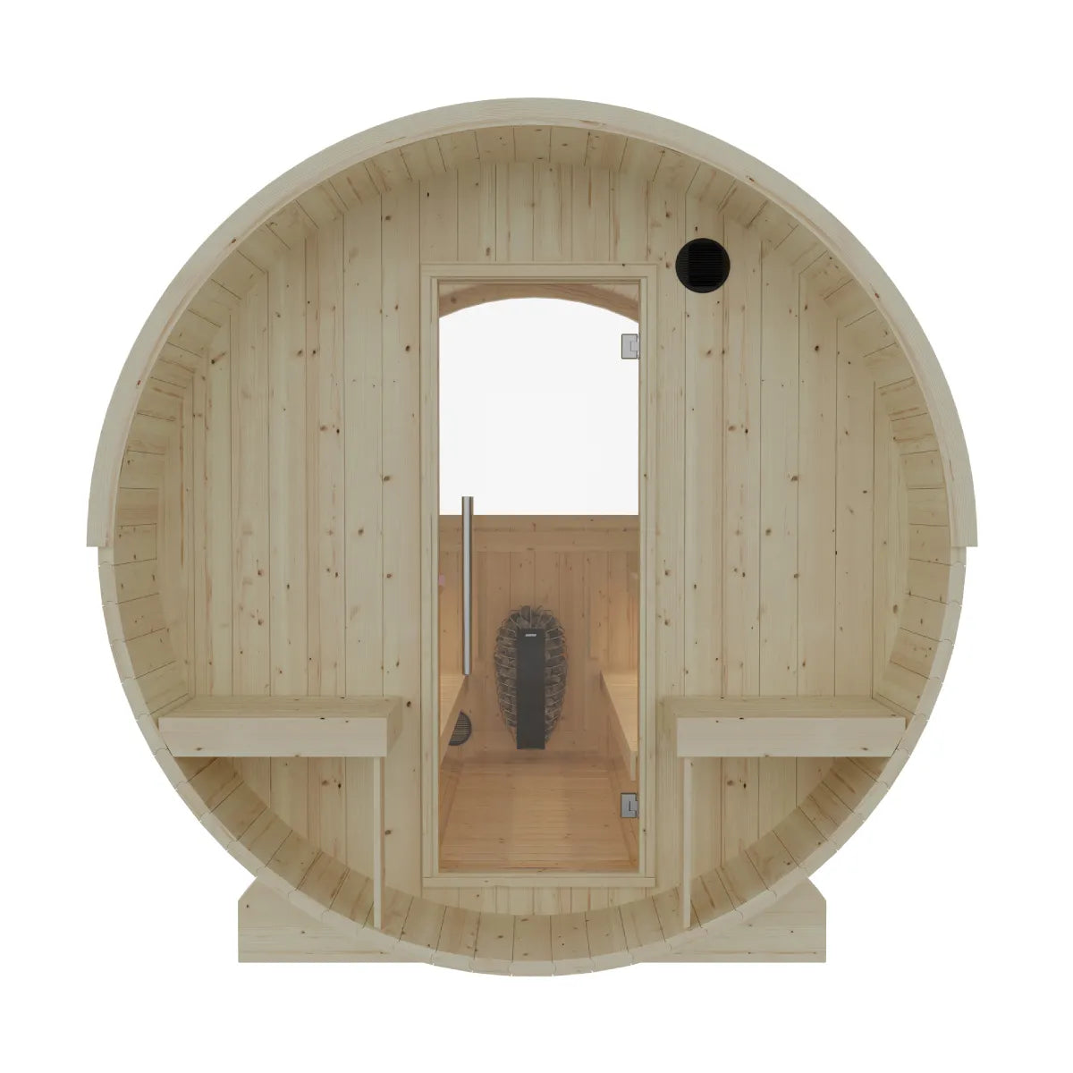 Helsinki Finnish Barrel Sauna with Terrace and WiFi Heater – Finnish Sauna Builders