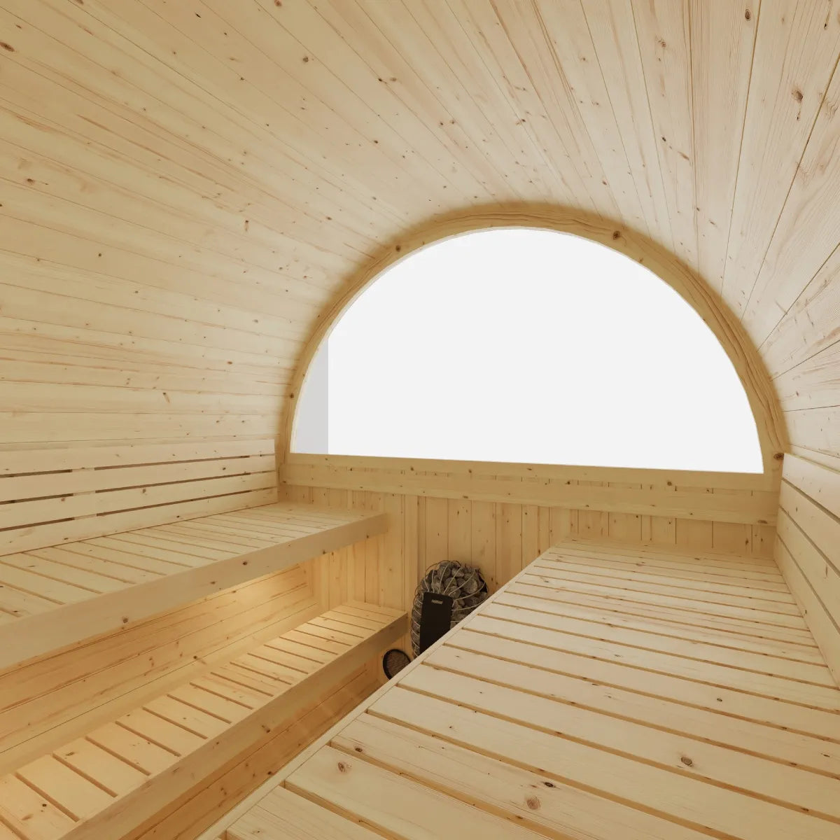 Helsinki Finnish Barrel Sauna with Terrace and WiFi Heater – Finnish Sauna Builders