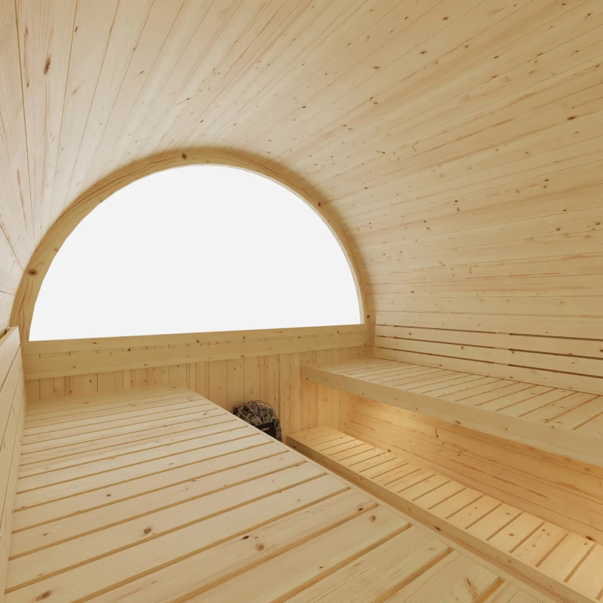 Helsinki Finnish Barrel Sauna with Terrace and WiFi Heater – Finnish Sauna Builders