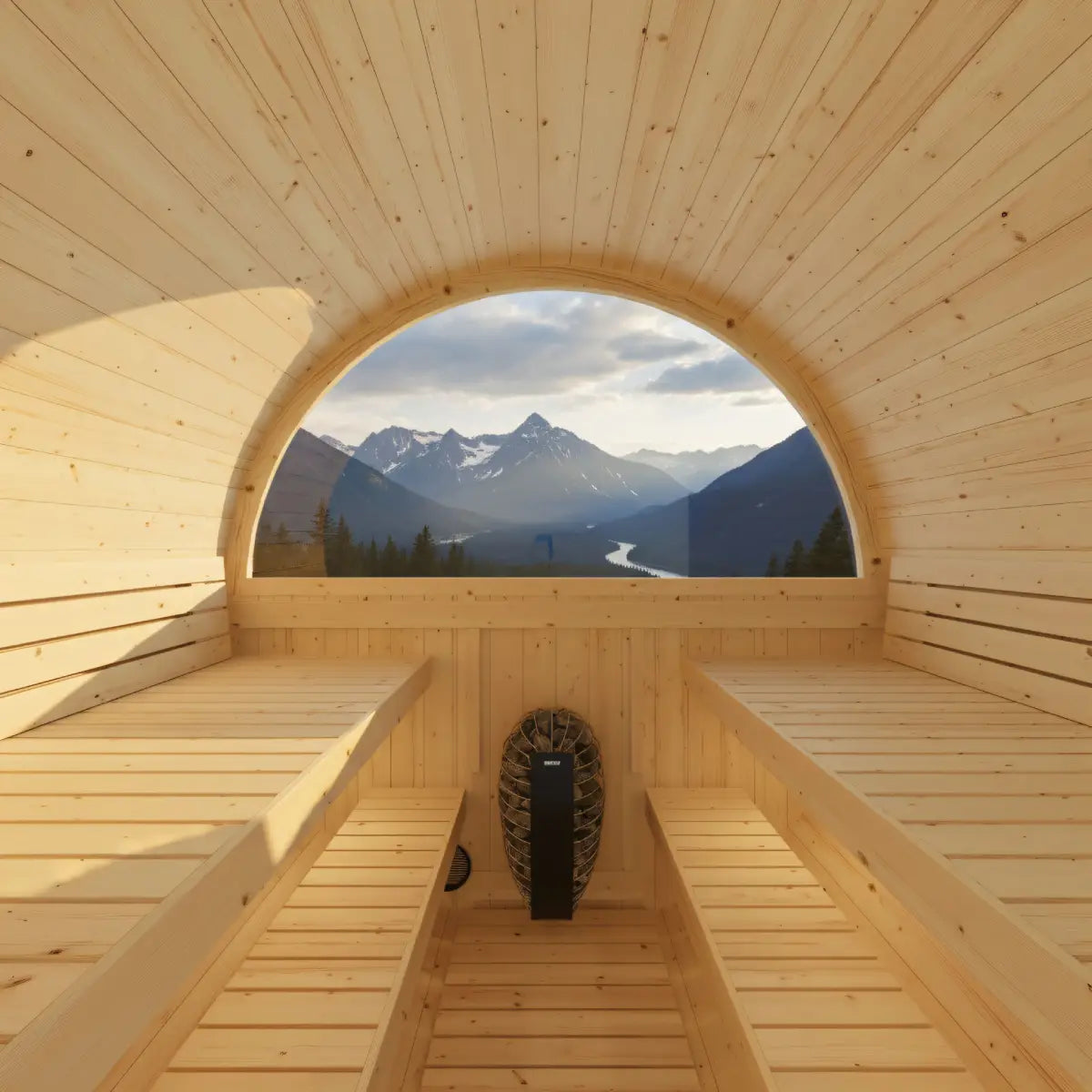 Turku Finnish Barrel Sauna with Terrace and WiFi Heater – Finnish Sauna Builders