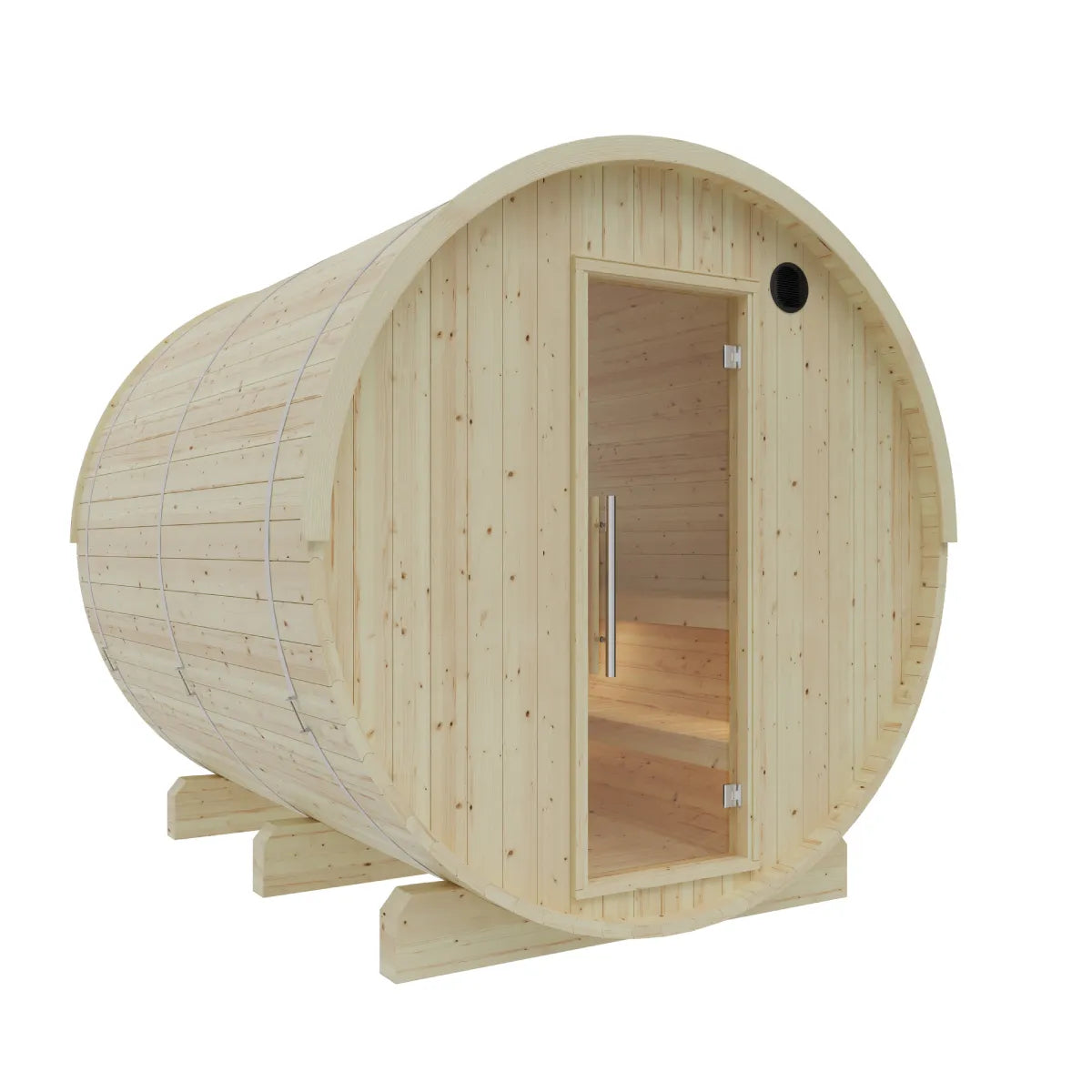 Vassa Finnish Barrel Sauna with WiFi Heater – Finnish Sauna Builders