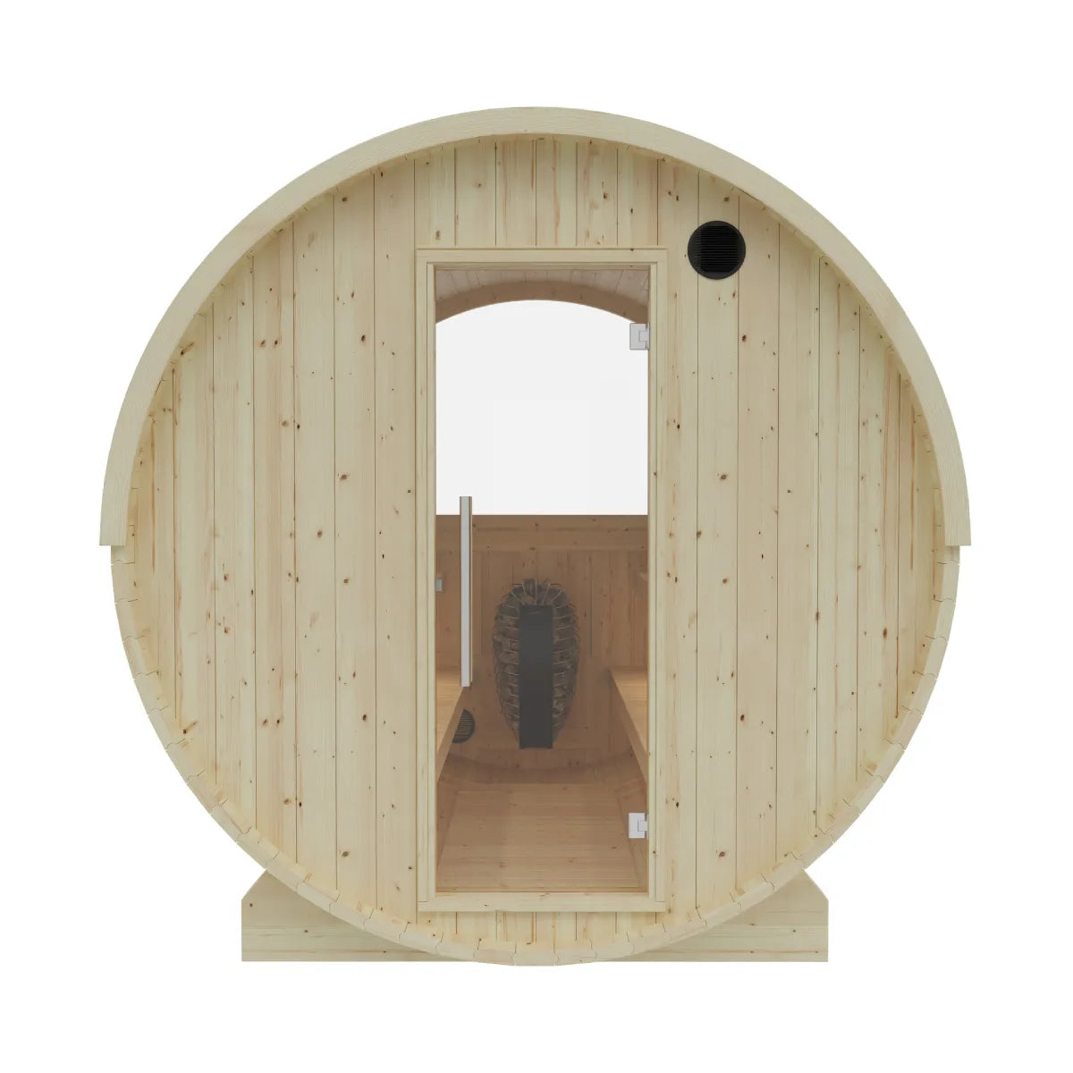 Vassa Finnish Barrel Sauna with WiFi Heater – Finnish Sauna Builders